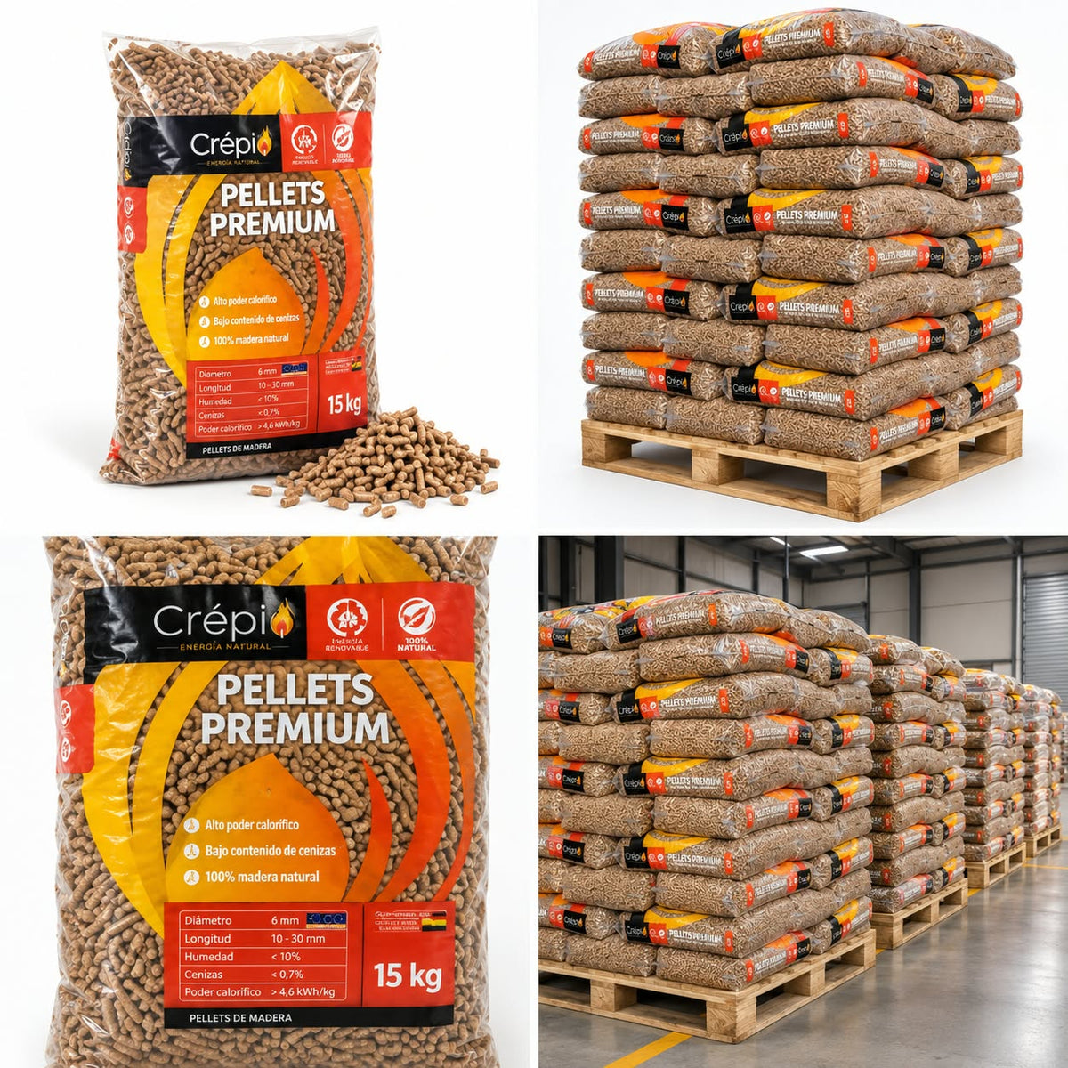 72 sacs PELLETS PREMIUM CREPITO